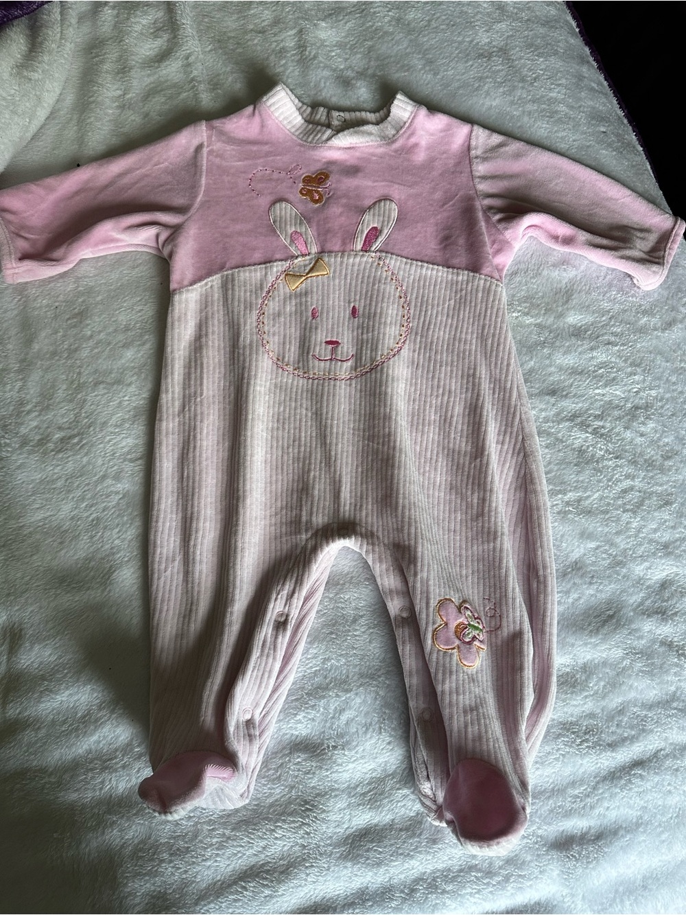 Pink Bunny Footed One-Piece for Kids
